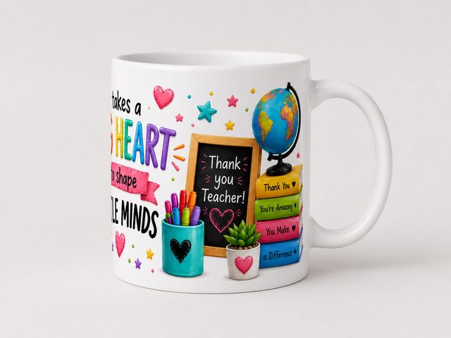 Big Heart teacher right side of mug