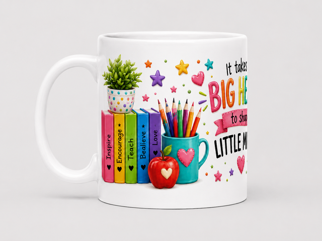 Big Heart teacher left side of mug